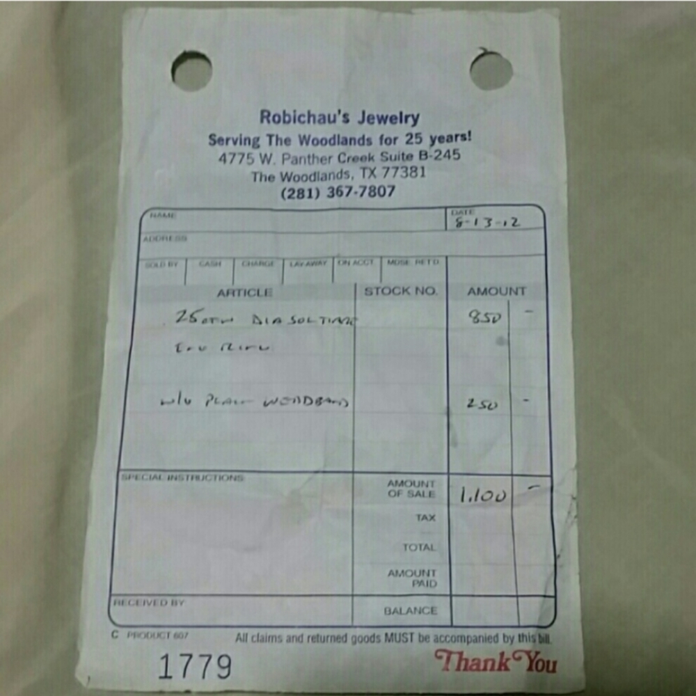 Solitaire Diamond Wedding Ring - image 4